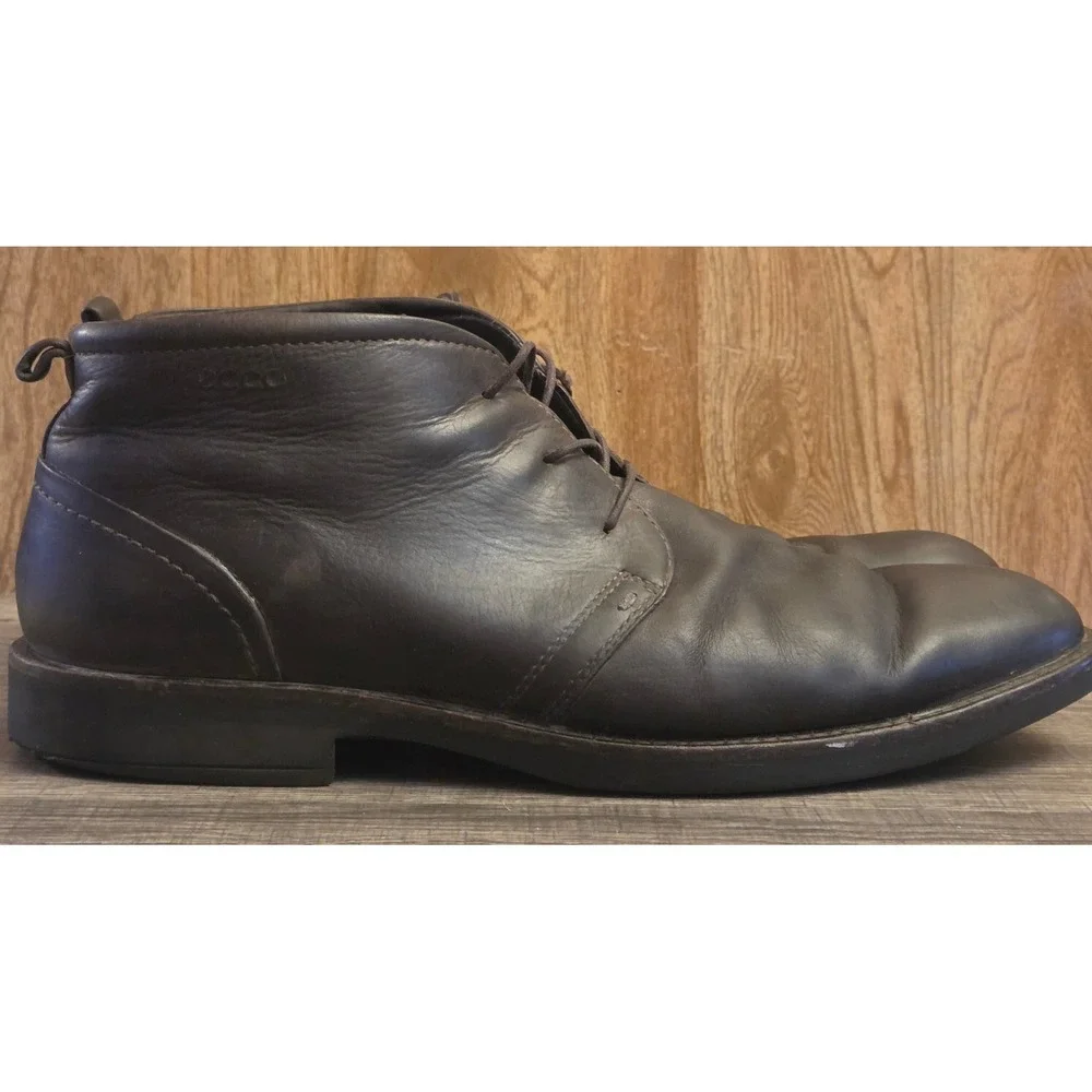 Ecco Lace Up Chukka Boots Mens‎ Size 46 US 12/12.5 Dark Brown